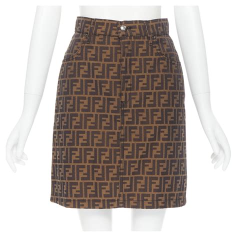 fendi zucca skirt vintage|fendi zucca vintage.